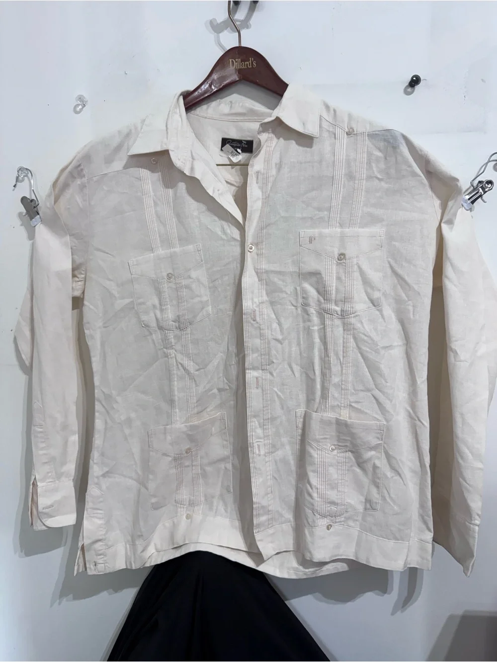 Classic Fernando Pena Men's Casual Button-Down Shirt in Off-White - Picture 1 of 6